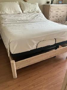 twin bed frame electric remote