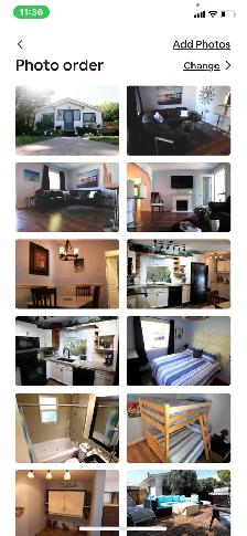 Home for rent in Sylvan Lake one block to beach.