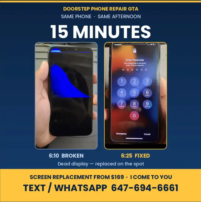 Cracked Screen Fixed AT YOUR DOOR in 30 Min - GTA Mobile Repair