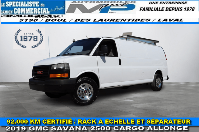 GMC Savana Cargo ALLONGÉ 92.000 KM CERTFIÉ / GARANTIE 1 ANS ALLO