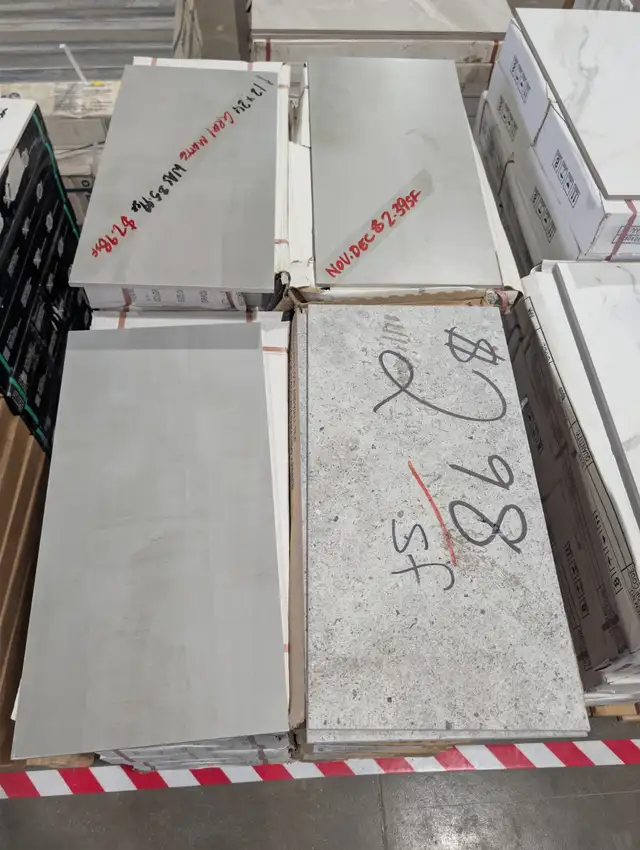 $1.79/SF IN STORE 12x24 'COOL BREEZE' GRAY TILE - BARRIE!