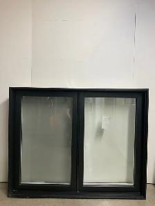 10898BH Fenêtre Battant HYBRIDE Noir 2 sect 1 ouvr 57 1/4 x 46