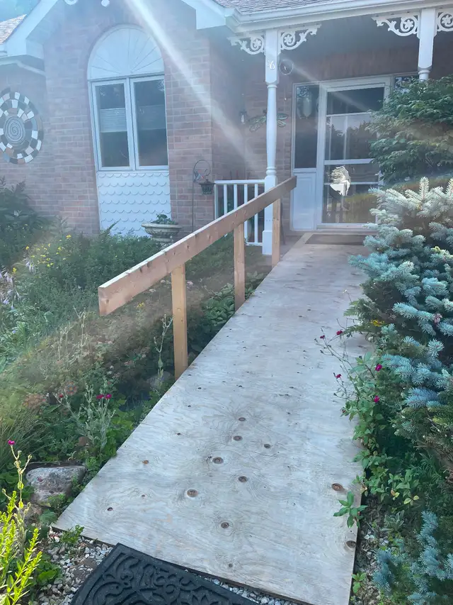 Wheelchair accessible ramp. Solid build.