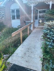 Wheelchair accessible ramp. Solid build.