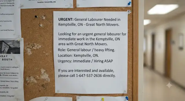 URGENT: General Labourer Needed in Kemptville, ON