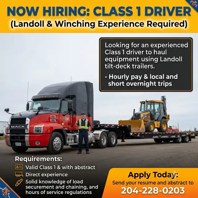 Class 1 Driver with Landoll Experience