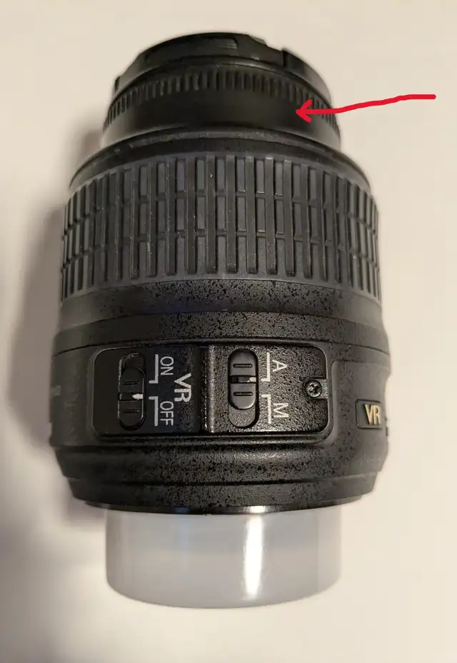 NIKON DX AF-S 18-55 VR - SEE PICS -WORKS BUT LOOSE FRONT ELEMENT