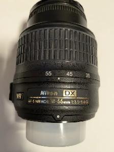NIKON DX AF-S 18-55 VR - SEE PICS -WORKS BUT LOOSE FRONT ELEMENT - Photo 4