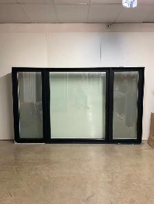 10698BH Fenêtre Battant HYBRIDE Noir 3 sect 2 ouvr 107 x 64