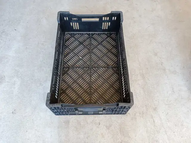 Plastic crates for storage