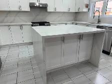 Calacatta Quartz Kitchen Countertop & Island - Photo 2