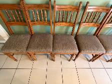Solid Oak Dining Table & 8 Chairs - Photo 4