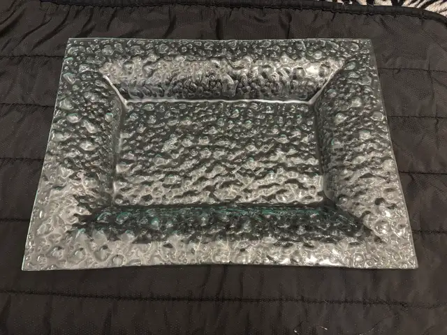 Bubbled Glass Serving Platter $15