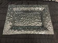 Bubbled Glass Serving Platter $15
