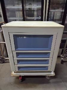 Metal 4 Drawer Locking Rolling Cabinet