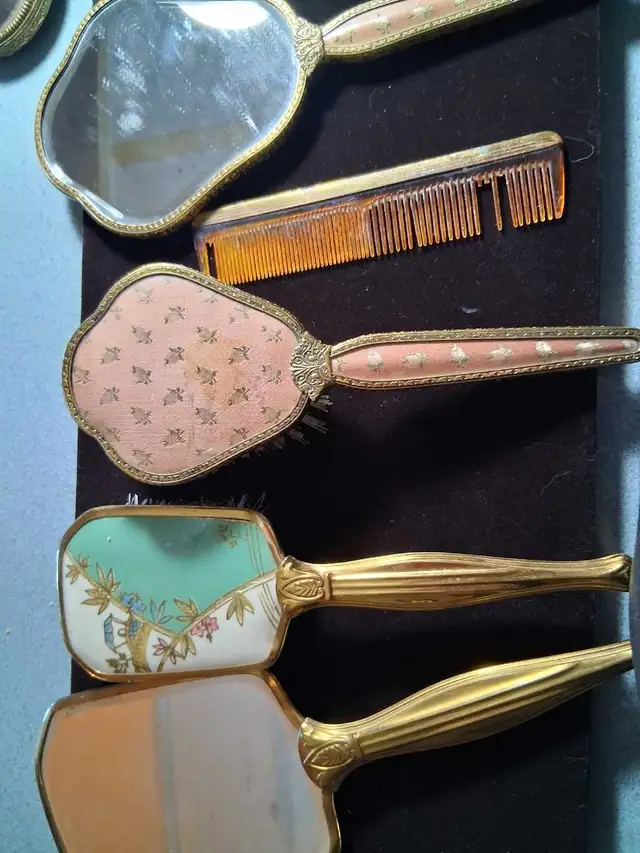 TWO VINTAGE DRESSER SETS