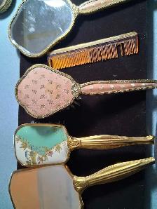TWO VINTAGE DRESSER SETS