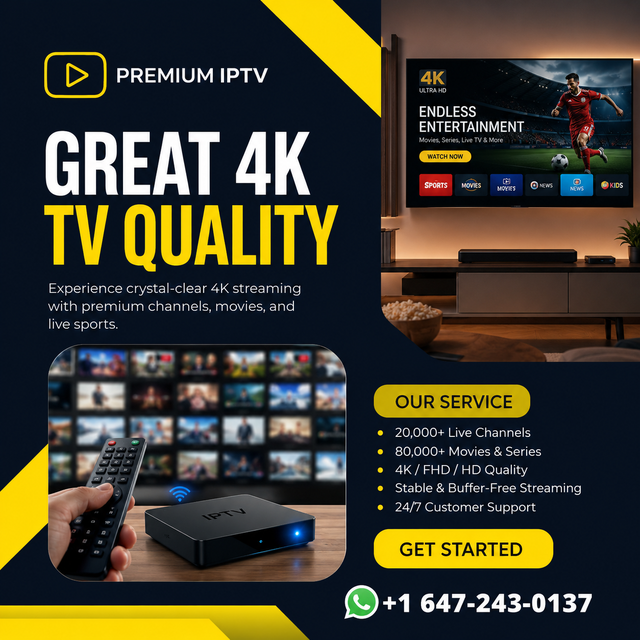 Stable tv connection - great 4k quality