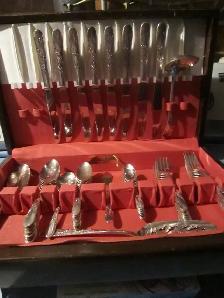 #15K   BRIDAL WREATH silverware set for 8 - Photo 2