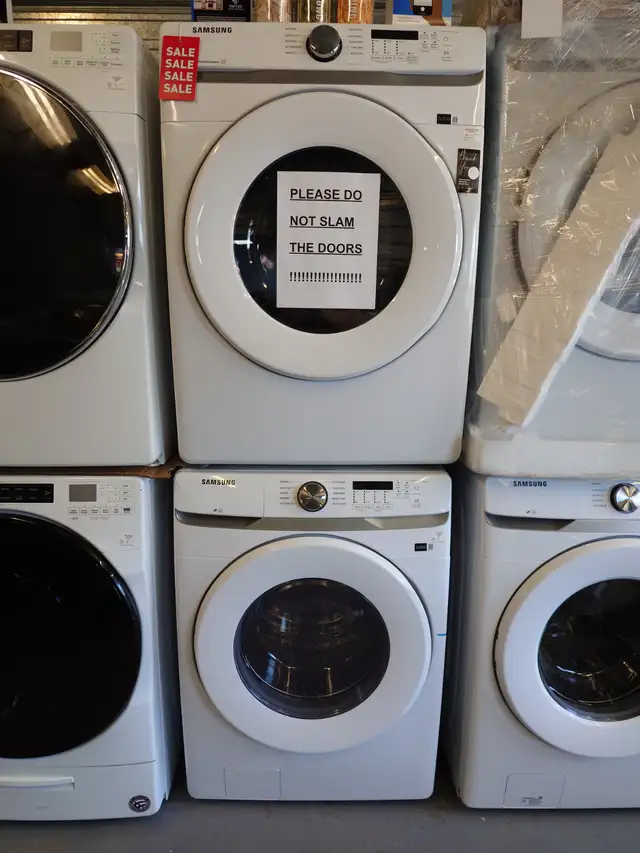 Samsung '27' White Front Load Washer and Dryer Set on Sale‼️