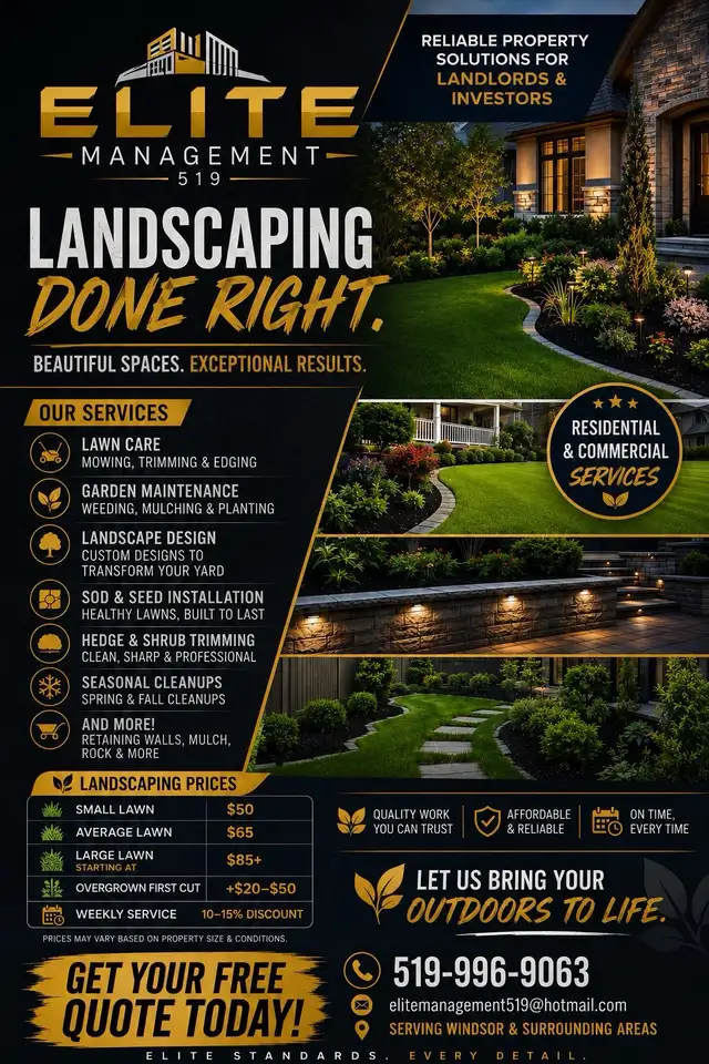 Professional Landscaping Services in Windsor – Free Quotes!