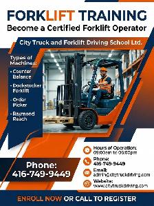 Forklift Training Available… Call at 416-749-9449