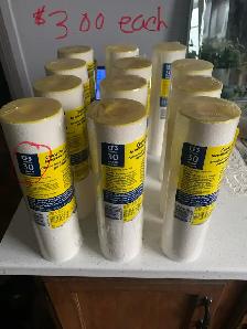 In-line water filters and rubber seals