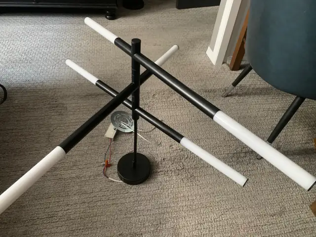 Modern Black & White Dining Room Light Fixture
