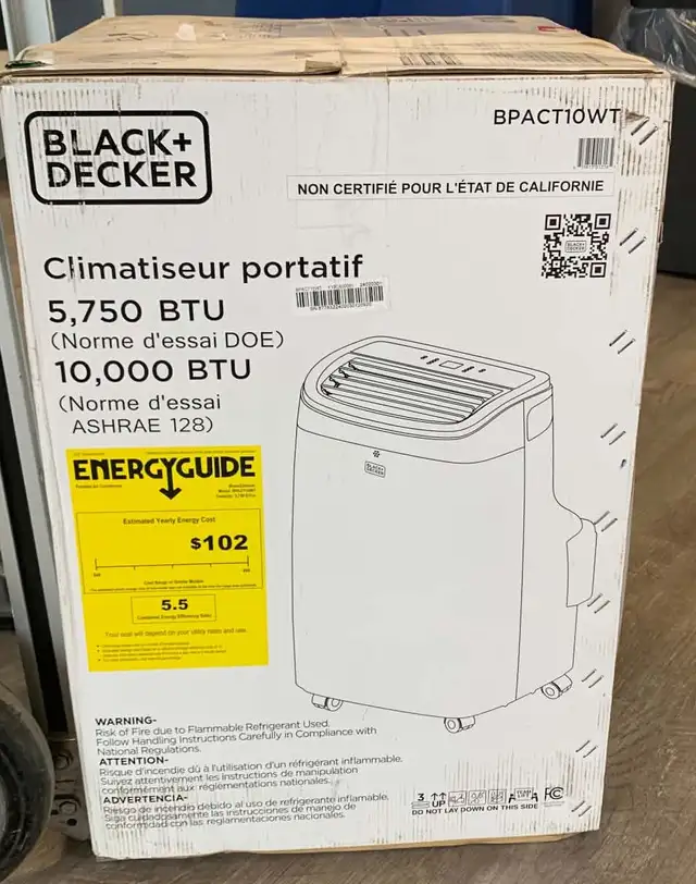 BLACK DECKER BPACT10WT Climatiseur portatif 5.750 BTU A21