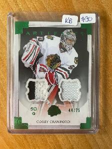 2013-14 Artifacts Jerseys Patch Emerald #106 Corey Crawford #'d