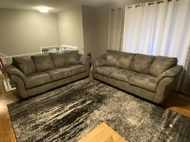 LIKE NEW MICRO SUED COUCHES