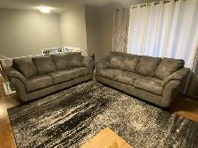 LIKE NEW MICRO SUED COUCHES