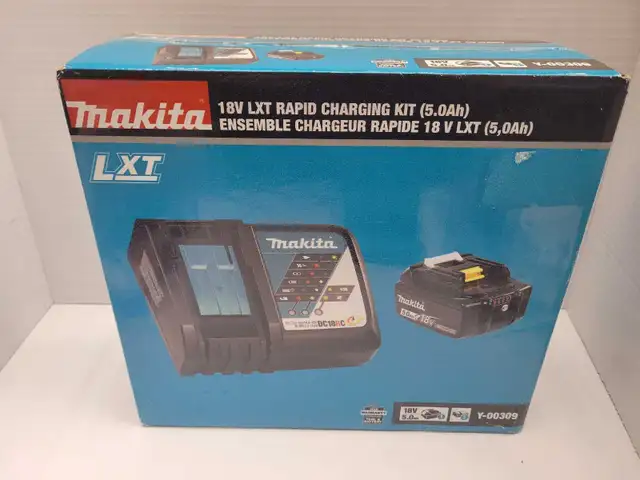 Makita Y-00309 18v Rapid Charger & 5.0ah Battery Kit NEW