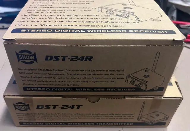 Show DST-24T & DST-24R Wireless Audio Transmitter & Receiver