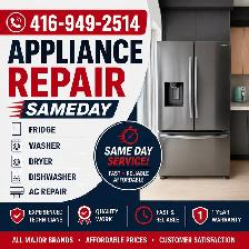 Appliance Repair | Same Day | 416-949-2514 | Fridge