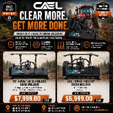 NEW CAEL FORESTRY BRUSH MULCHERS – FINANCING AVAILABLE!