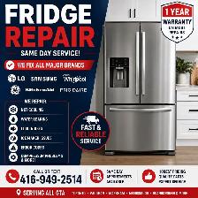 Fridge Repair | Same Day | 416-949-2514