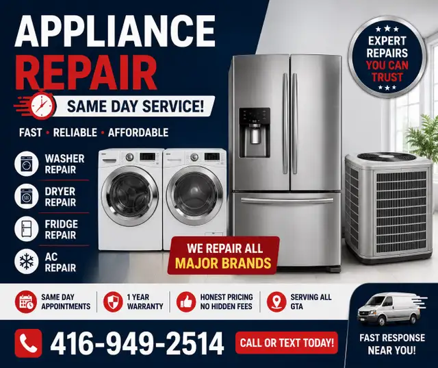 Fast Appliance Repair | 416-949-2514
