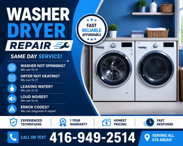Your Washer & Dryer Experts | 416-949-2514