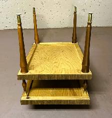 MCM (Mid-Century Modern) Wood Grain Solid 2-Tier End Table - Photo 3