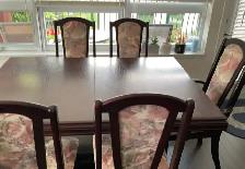 Dining room table with 6 chairs ,