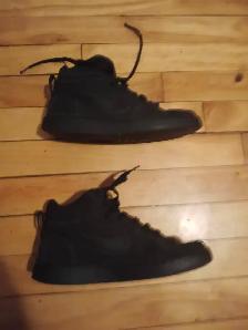 Nike Shoes Kids Size 6Y Court Borough Mid Triple Black - Photo 2