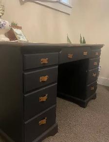 recently refinished wood desk for office or decor - Photo 2