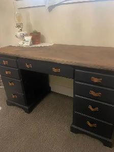 recently refinished wood desk for office or decor - Photo 3