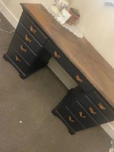 recently refinished wood desk for office or decor - Photo 4