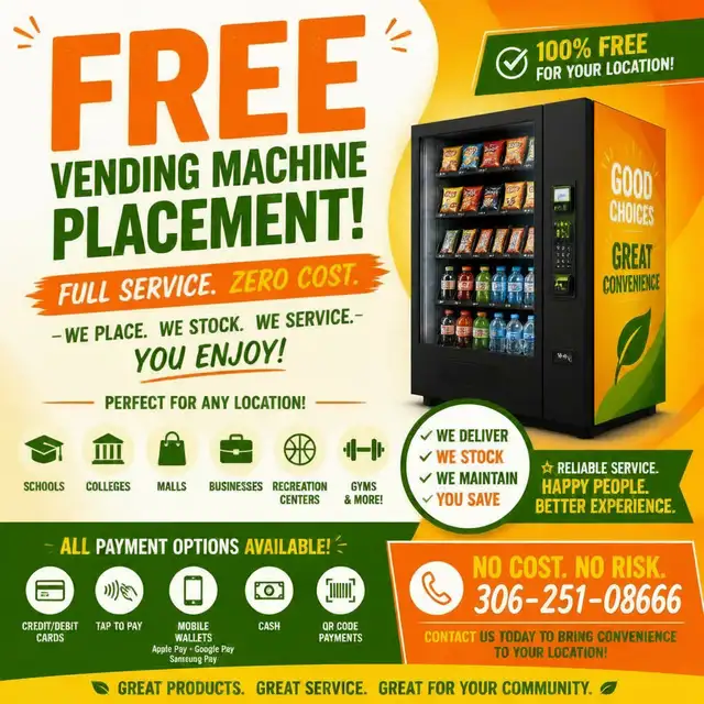 FREE Vending Machine for your Location