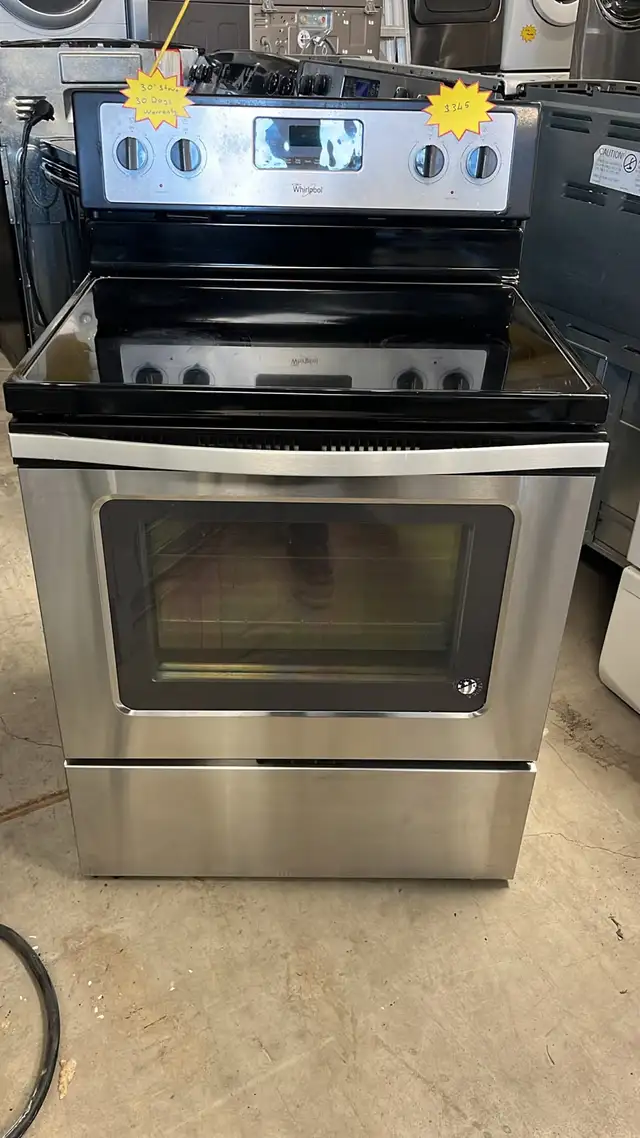 Whirpool 30" Stainless Stell Stove-30 Day Warranty