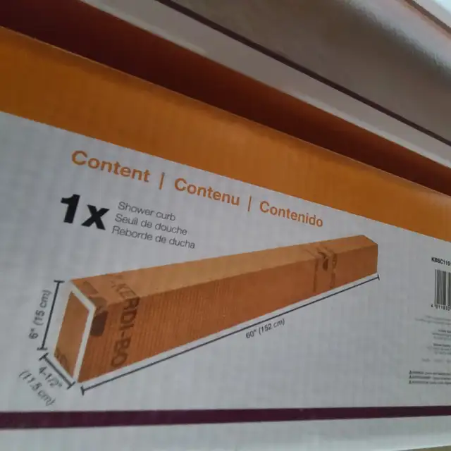 Brand New Schluter Krrdi Waterproof curb 60'