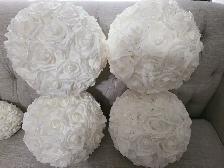 New Silk Flower Ball Artificial Rose Flower Ball Hanging Decorat - Photo 2