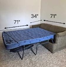 FREE DELIVERY Cozy & Compact 2 Seater Loveseat Pullout Sofabed - Photo 10